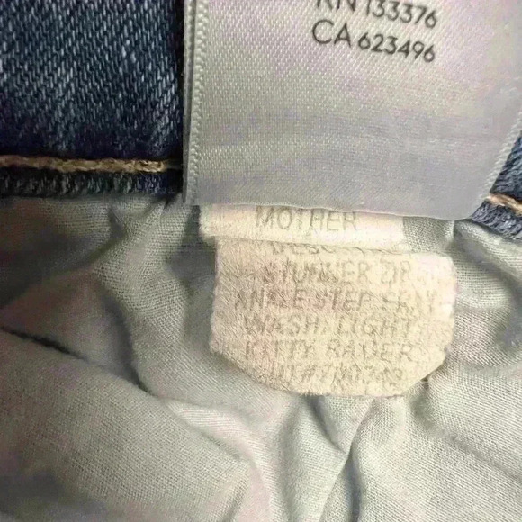 Mother The stunner Zip Ankle Step Fray in Light Kitty Racer Size 25 - Picture 11 of 11